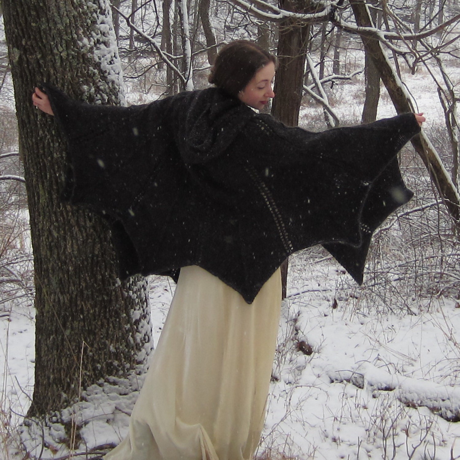 PDF Bat Cape Knitting Pattern - Instant Download - katebellando