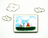 Winnie the Pooh Inspired Mounted Art Print - Tigger - Eyeore - Whimsical - Fairytale - 100 Acre Wood
