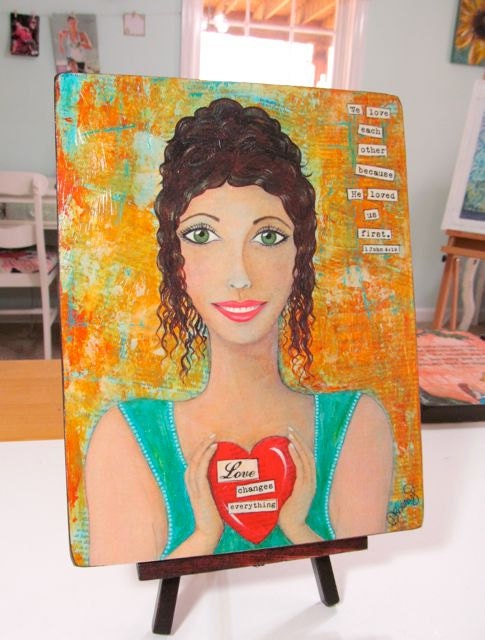 Love Changes Everything, Mixed Media - Print on Wood