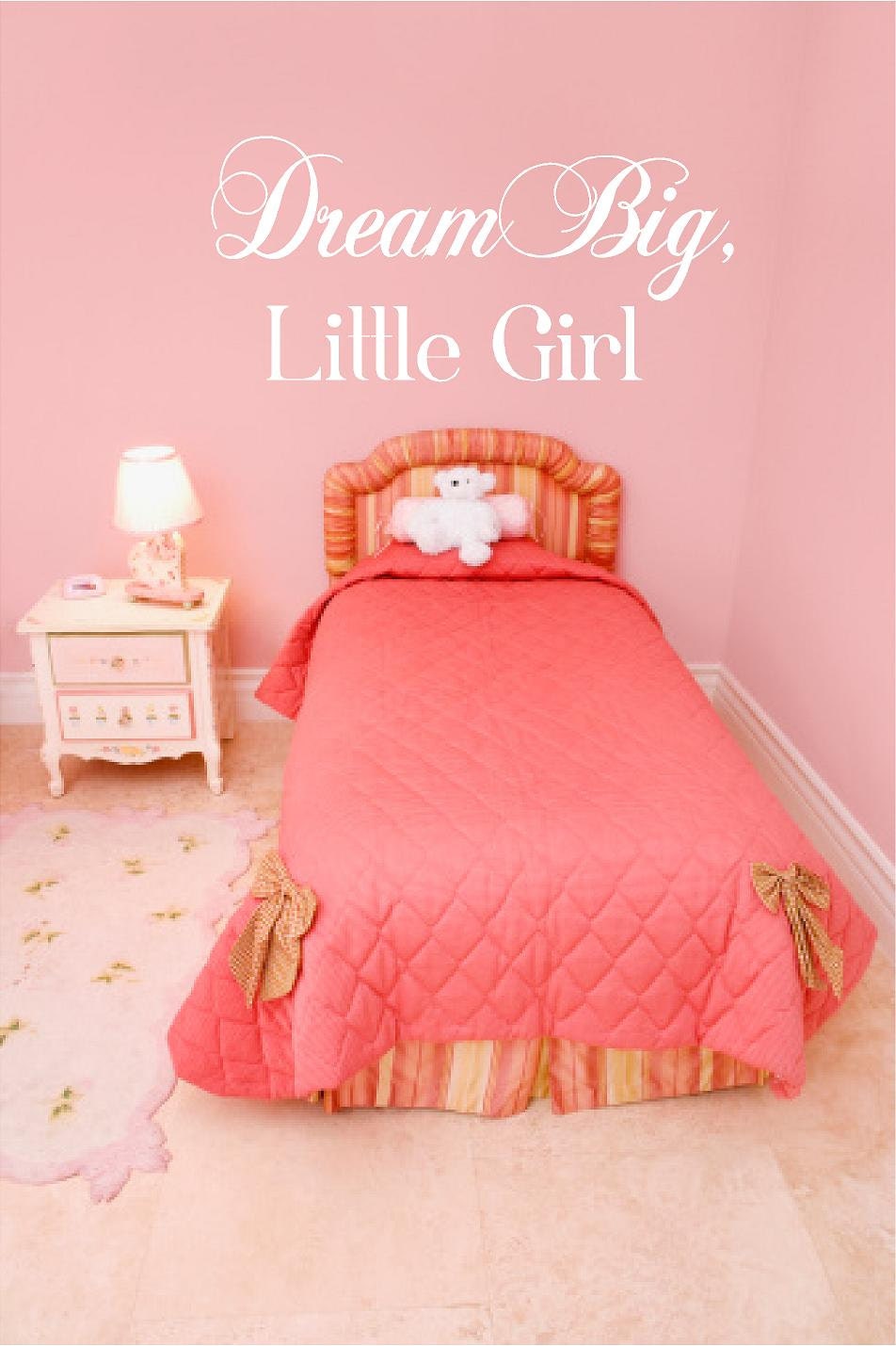 Dream Big Little Girl Wall Decal by luxeloft on Etsy