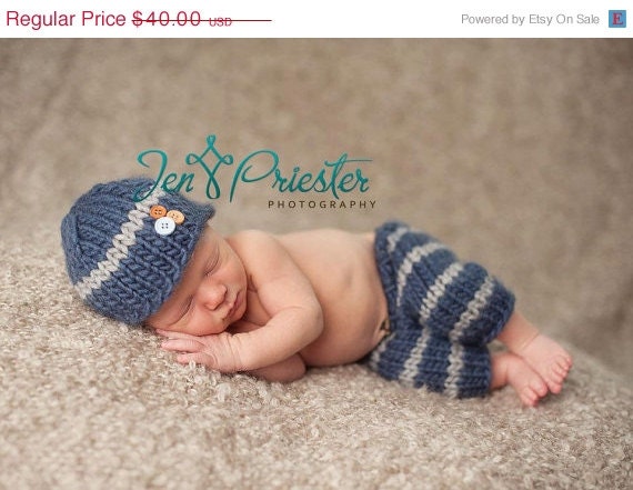 Sale 20% off now Newborn Pants and hat  great photography prop many color options