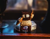 Anatol  -  Little  tiny owl, soft art  toy creature  by Wassupbrothers. MADE TO ORDER