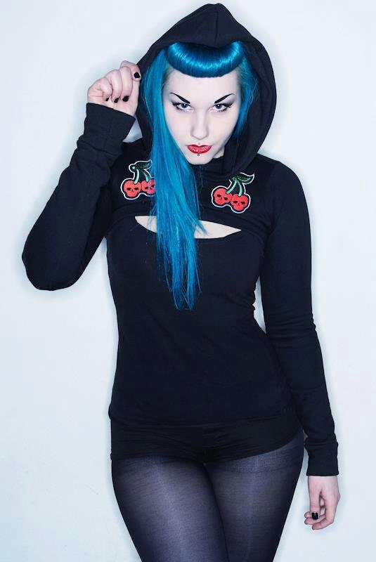 Black patch hooded shrug (patch choice)