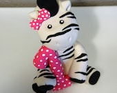 Custom Zebra Cake Topper for Birthday or Baby Shower