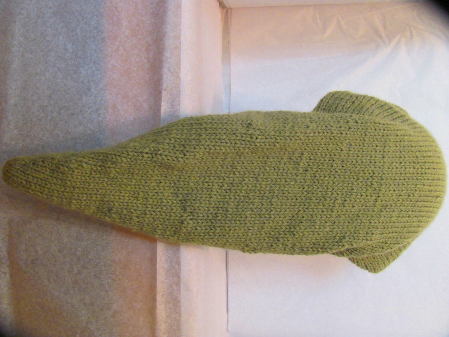 Hand Knit Green Gaming Cosplay Hat Long Elf  Legend of Zelda Inspired