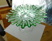 Green Starburst Fused Glass Serving Platter