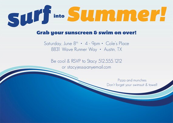 Surf into Summer Invitation Il_570xn