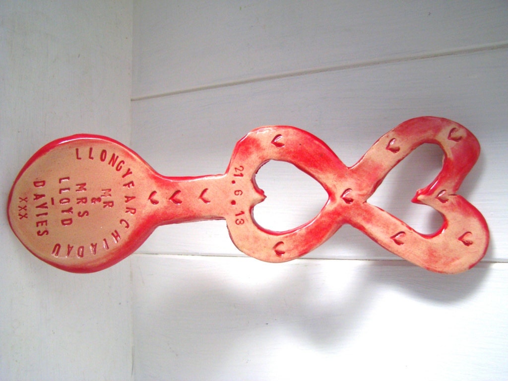 Custom Love Spoon - Ceramic. Your words.  Made to order in Wales, UK