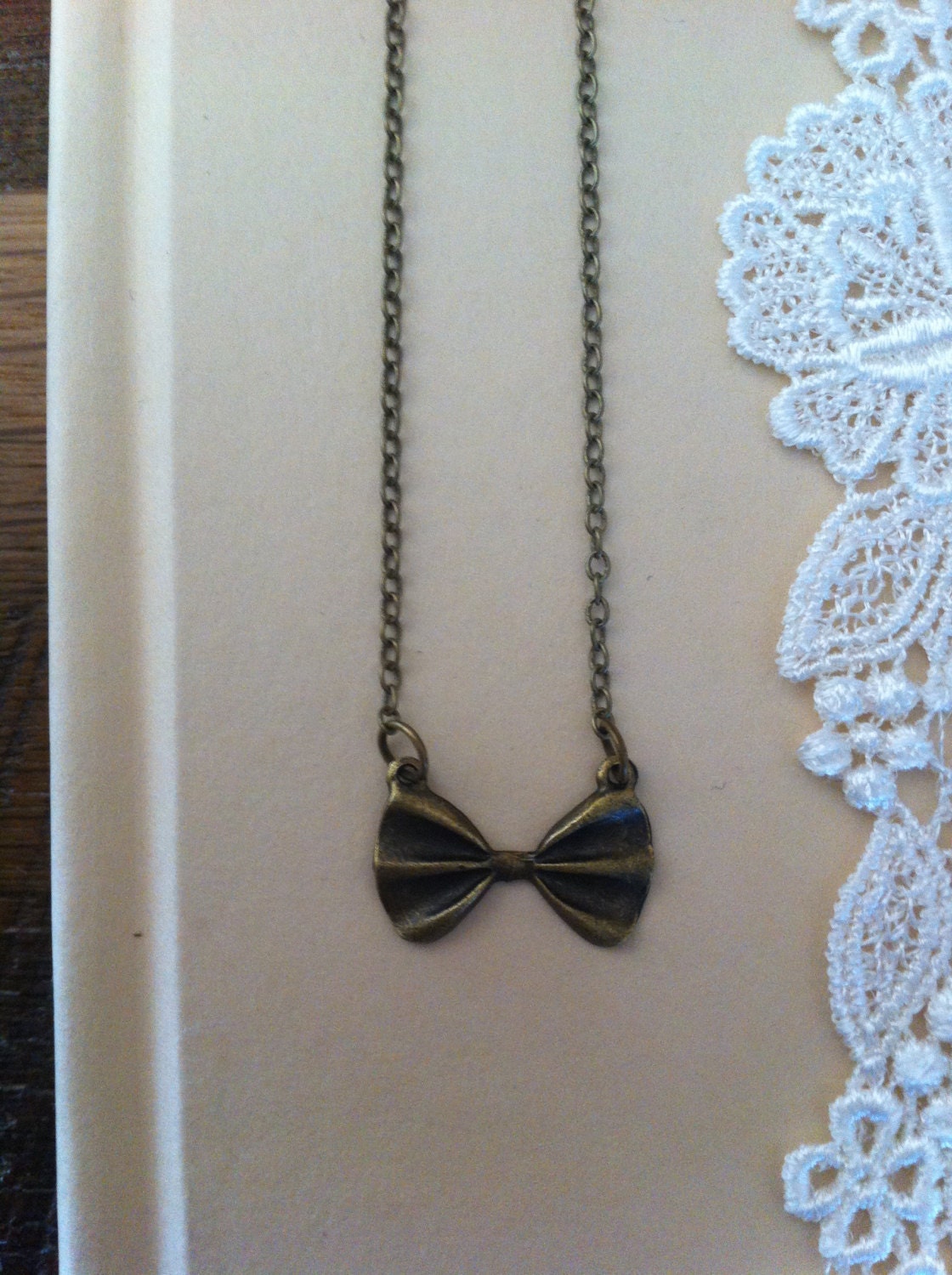 Bronze Bow Necklace