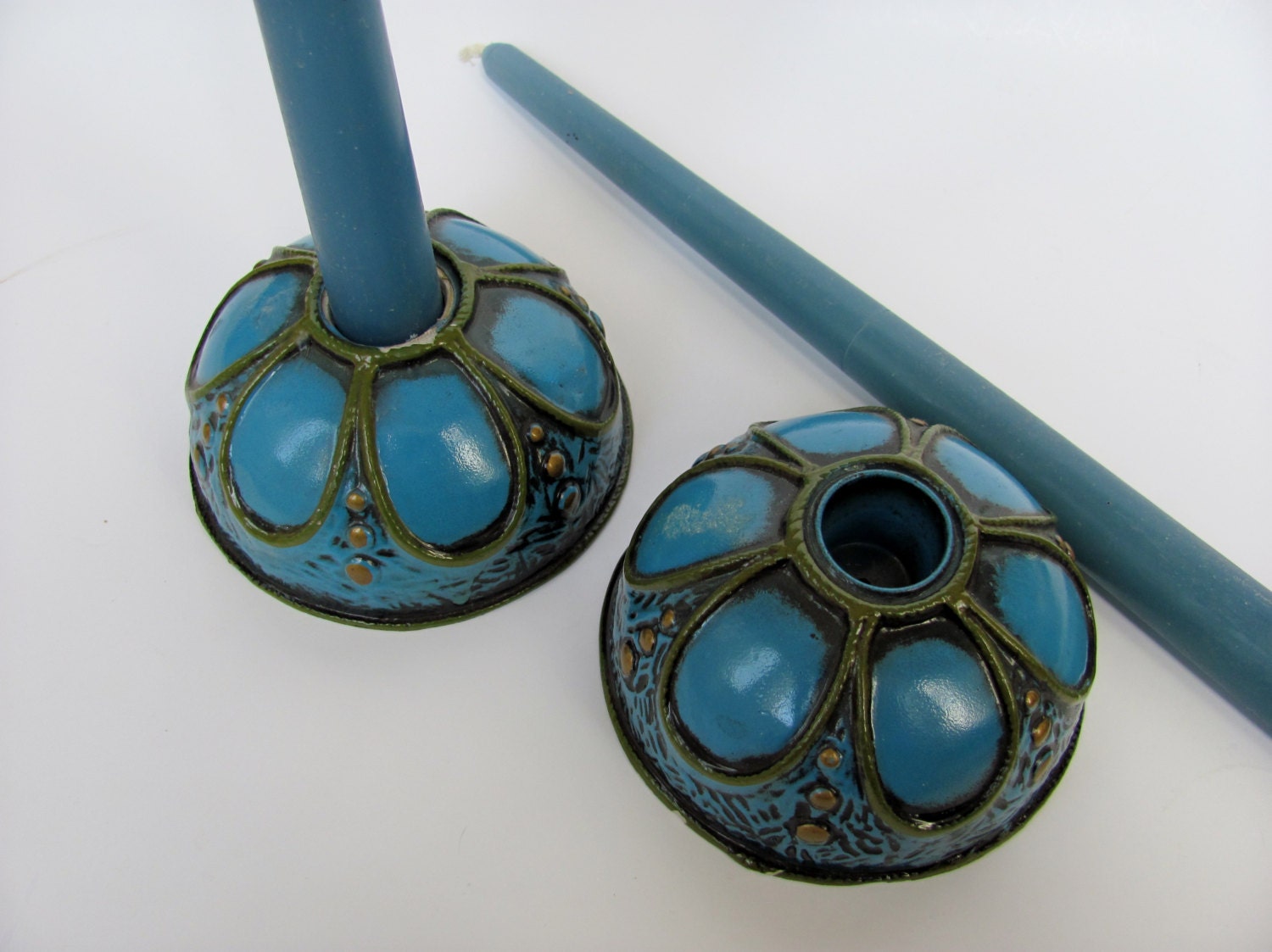 Fitz and Floyd Candlestick Holders 1970s