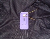 Purple Skeleton Key Hole Clock