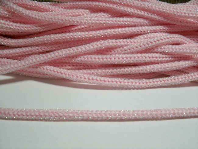 5 yards  PINK CORDING iridescent embellishment 1/8 in sewing crafts