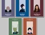 Victorian Doctor Who "Paternoster Gang" Portrait Collection // Five 11x17 Science Fiction Television Inspired Illustrations