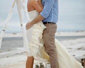 Wedding dress - Strapless Ruffled beach bohemian Wedding Gown- Bohemia