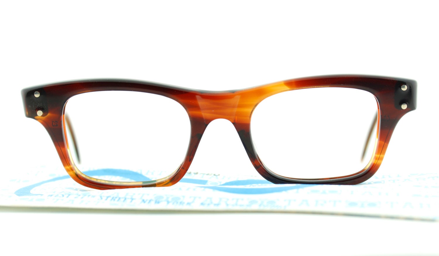 Vintage 60's deadstock Tart Boeing tortoiseshell eyeglasses with sleeve - FREE DOMESTIC SHIPPING