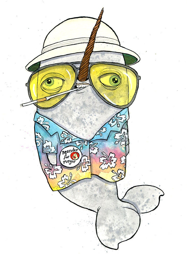 Hunter S. Thompson Narwhal