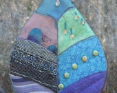Raindrop Fiber Art Tactile Textile Art