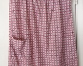 Vintage plus size shift dress, house dress, red white and blue