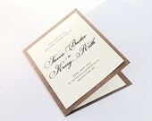 Rustic Chic wedding program - modern rustic vintage church program
