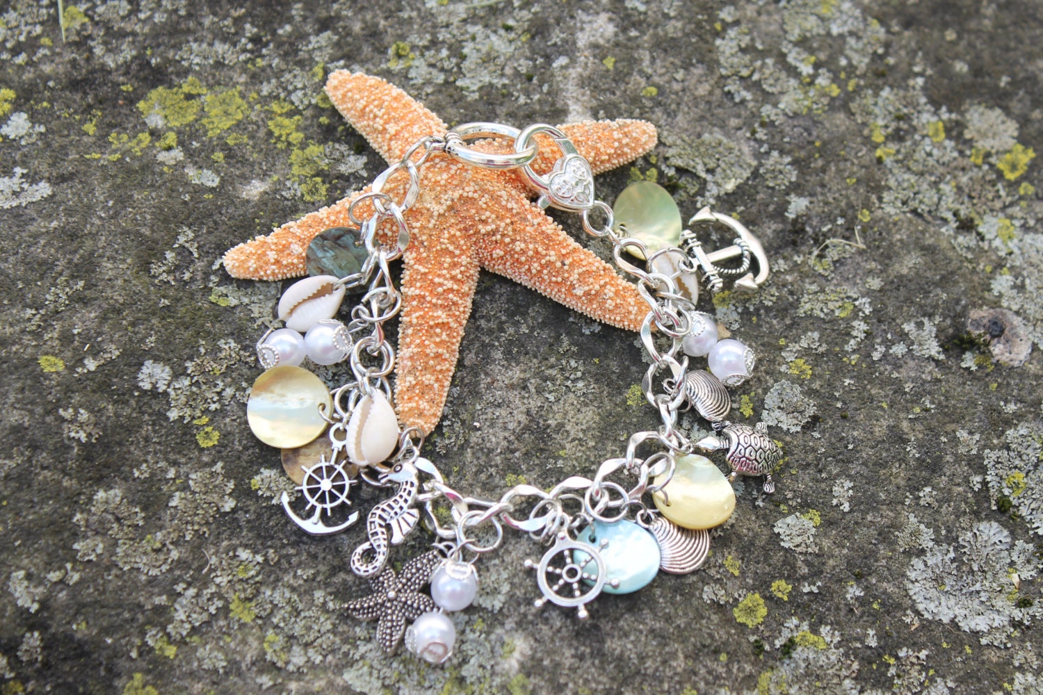 Romantic Seas Nautical Charm Bracelet Handmade By: Tranquilityy