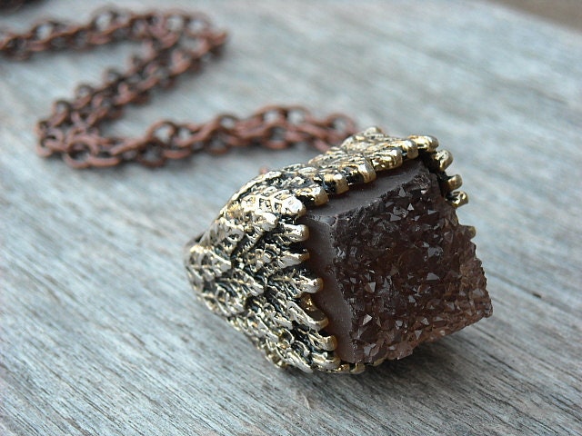Crystal Necklace, Quartz Necklace, Crystal Jewelry, Geode, Raw Crystal, Druzy, Agate, Gemstone Necklace, Natural Stone, Drusy,