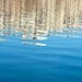 Blue Water Reflection, White ripples, abstract