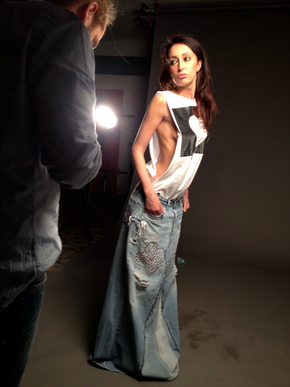 Luxury Princess Lola Darling Jeans Long Skirt One Piece