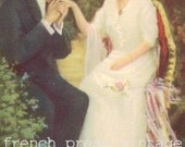 vintage american edwardian / early 1900s postcard / paper ephemera / romantic  /  c c squires