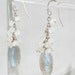Pale Cluster Moonstone and Labradorite Earrings