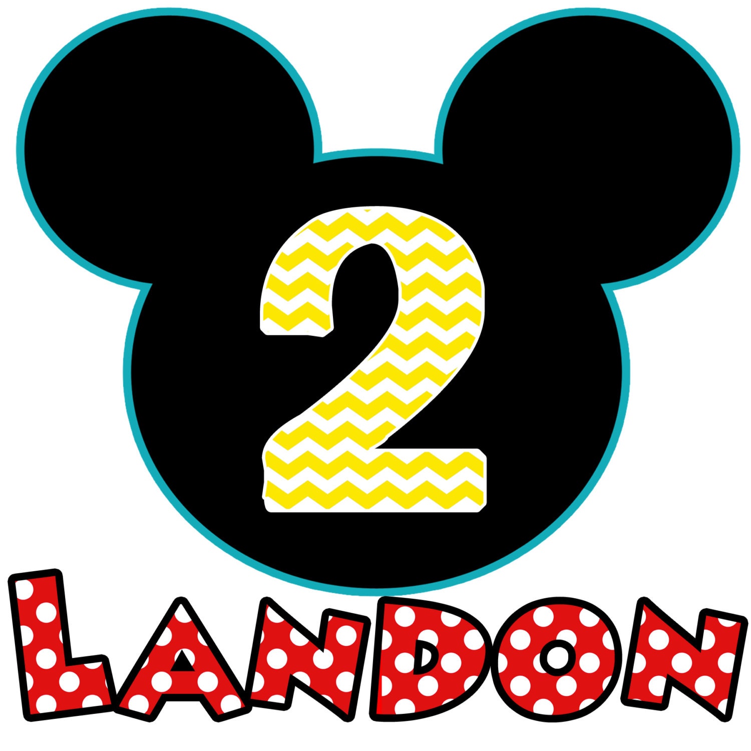 T-Shirt or Onesie Iron-on Transfer - Mickey Mouse Printable DIY Il_170x135