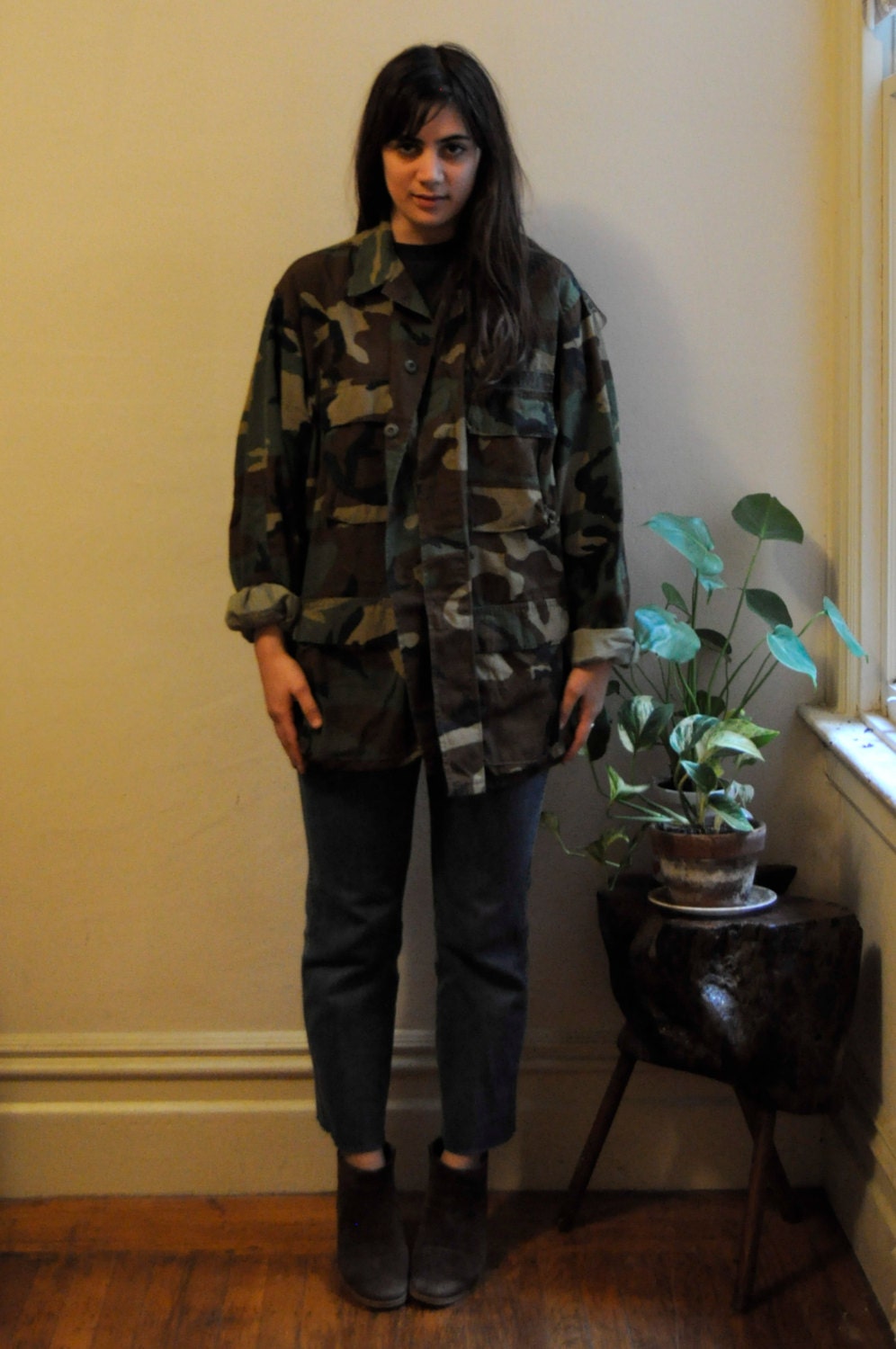 Vintage US Army Camo Print Jacket