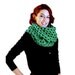Emerald Green Oversized Infinity Scarf, Hand Crochet Accessories