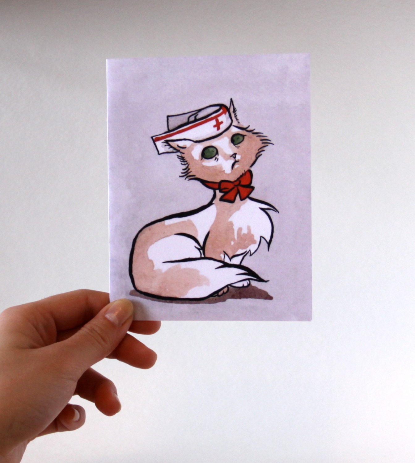 Nurse Cat Card Blank