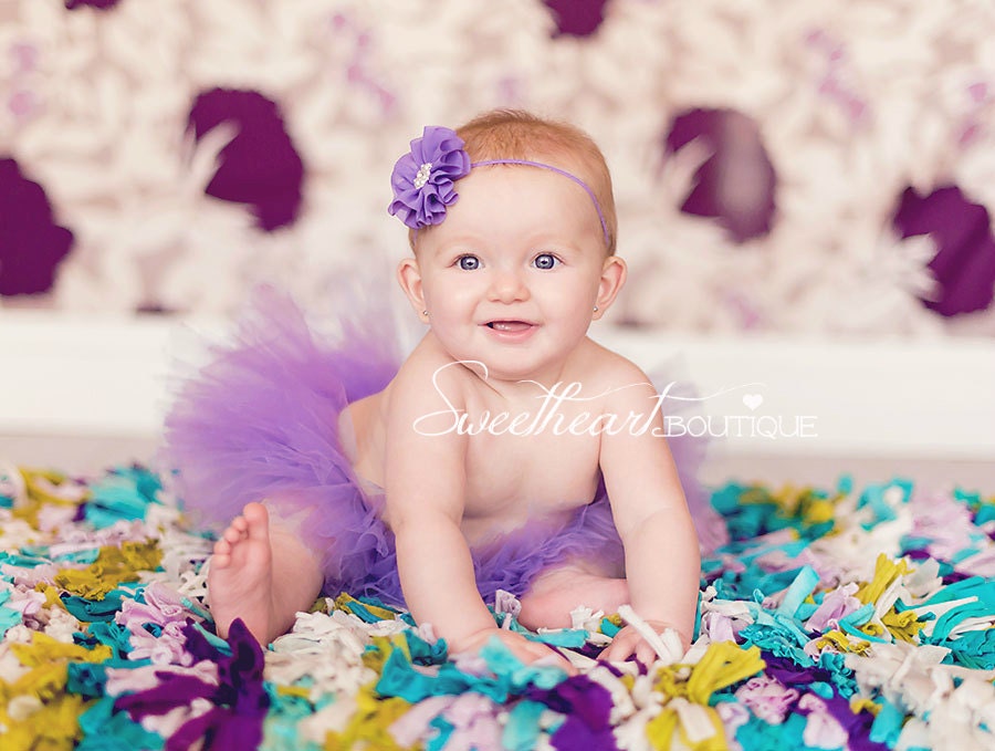 Lavender Baby Tutu and Headband SET - Sweetheart Cupcake Style Newborn Tutu Set, Baby Tutu Set, Matching Ballerina Flower Headband