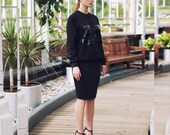 Number '90' Oversized Sweater