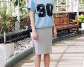 Number '90' Oversized Short Sleeved Sweater