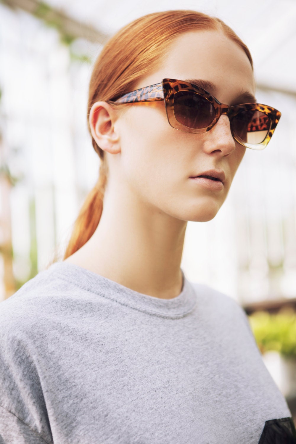 Tortoiseshell Two Tone Cat Eye Sunglasses
