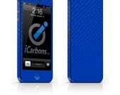 iCarbons Blue IPhone 5 Carbon Fiber Skin FULL COMBO