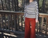 Handmade 'Grayscale' striped top, dolman sleeve one-of-a-kind
