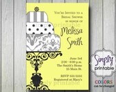 Bridal Shower Invitation Yellow Gray Il_170x135