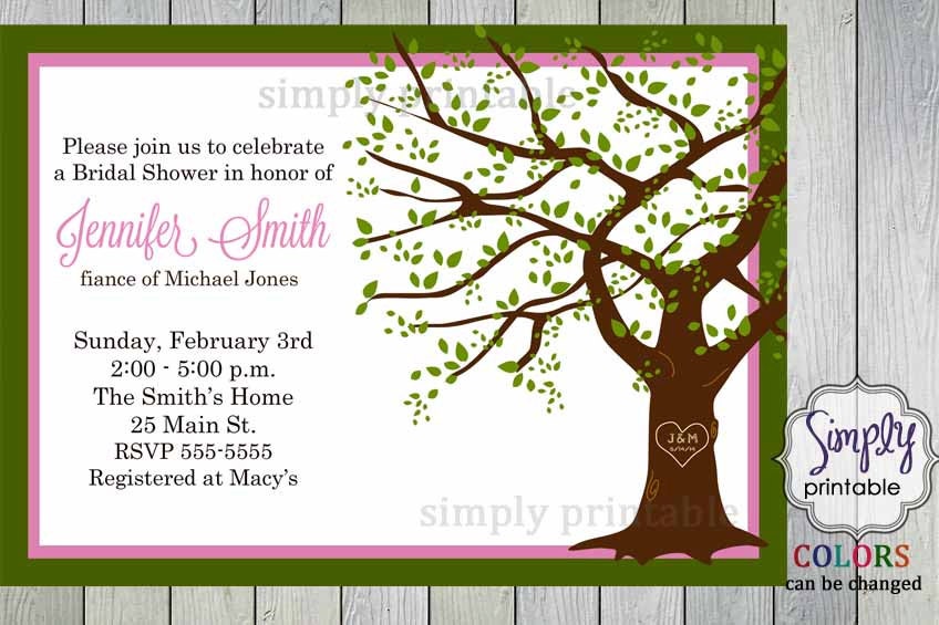 Pink Green Bridal Shower Invitation Il_570xn