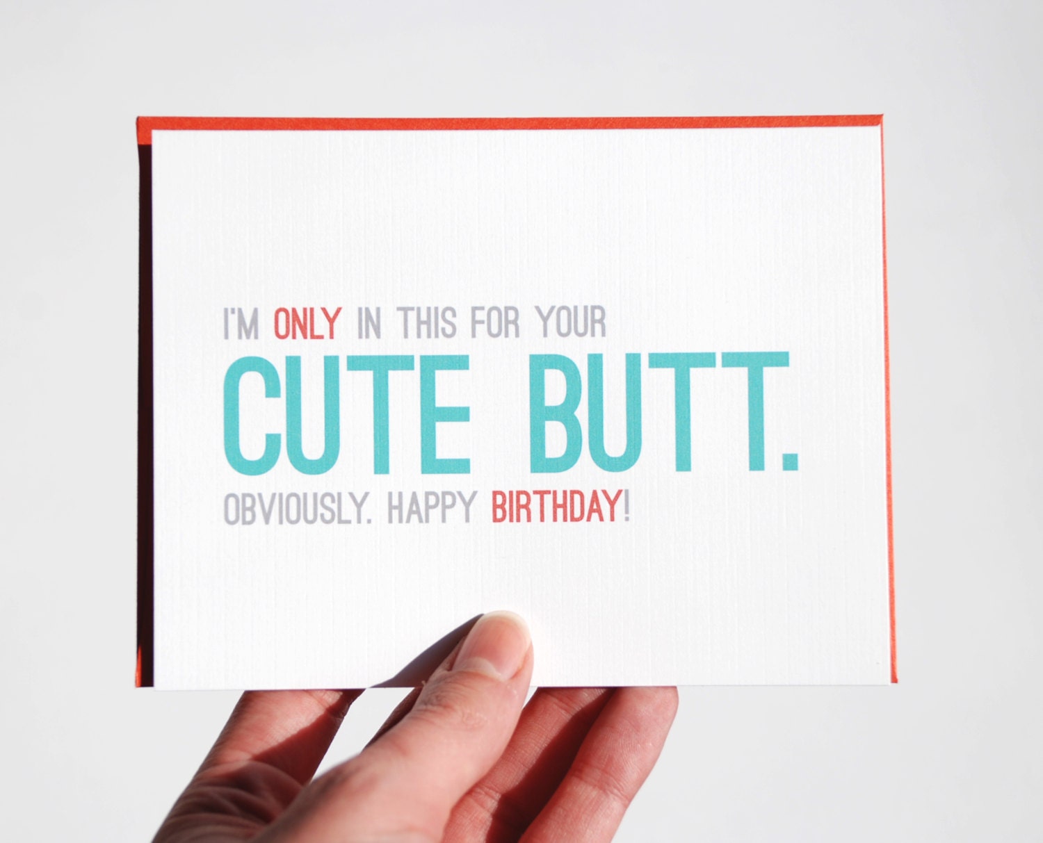 Birthday Card - Cute Butt - Funny Birthday Card