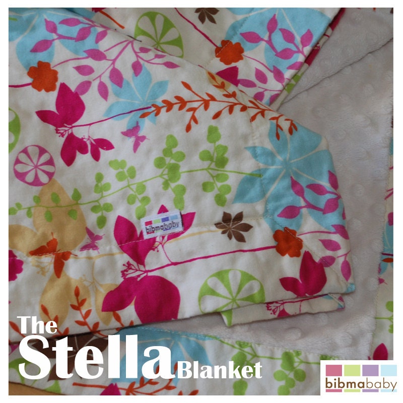 The Stella Stroller Blanket in Enchanted Forest Butterfly
