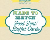 Food Tent / Buffet Cards - Printable - Sunnyside Print & Party Il_170x135