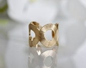 brushed circle ring,gold ring,handmade ring,adjustable ring,brushed gold,handcrafted ring,gold filled ring