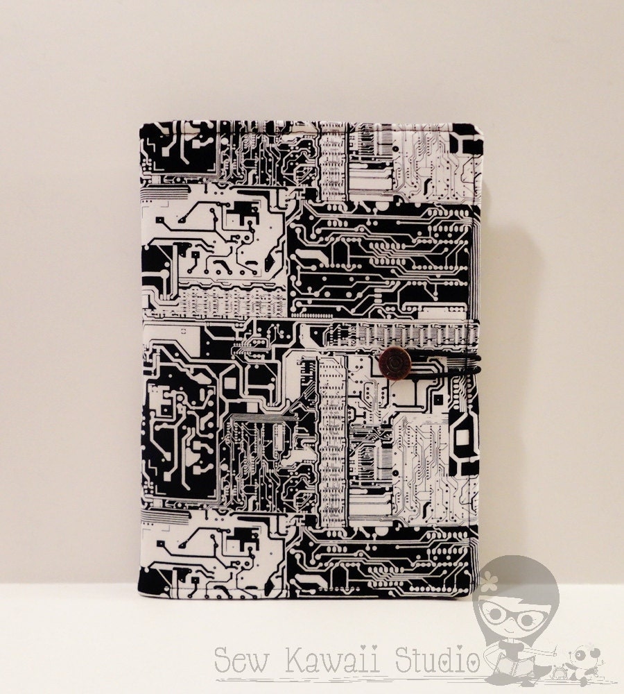 iPad Mini cover, iPad Mini Case, Kindle Fire HD case, Nook, Nexus 7, Kindle Touch, Kobo Padded eReader Case Cover: Circuit Board ANY eREADER