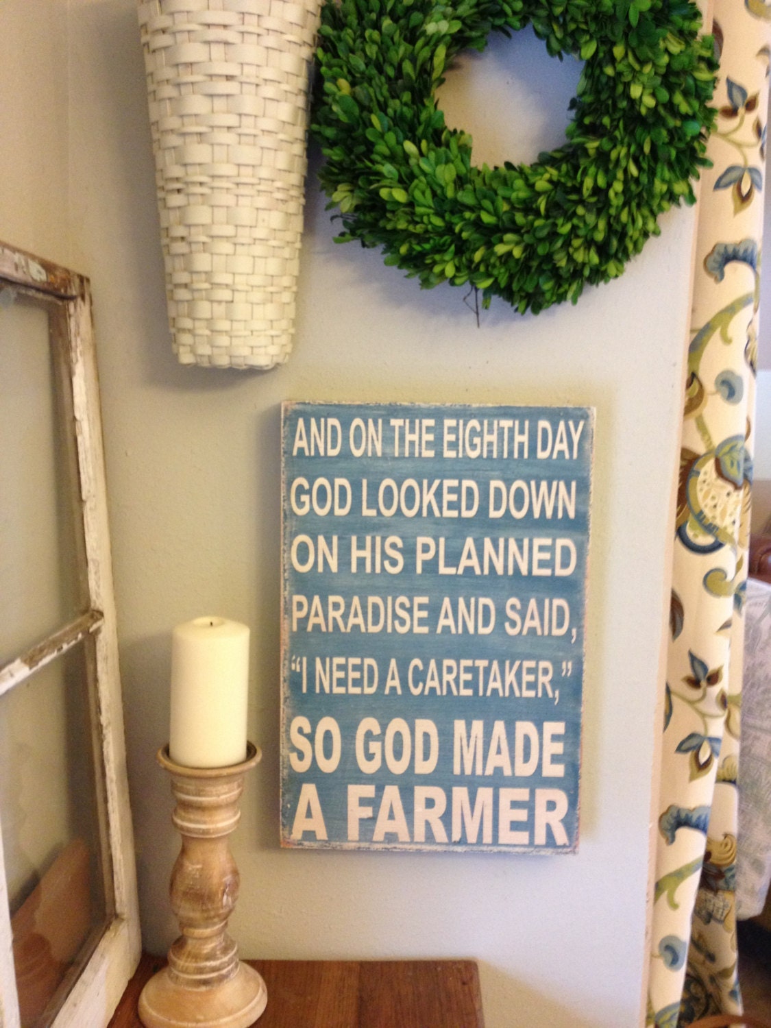 So God Made A Farmer - Paul Harvey Quote - green and yellow - great father's day gift