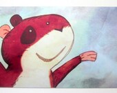Hamster (Brown) Vinyl Print on Rigid Plastic