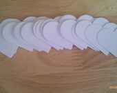 Paper Hearts - White - Smaller Size - 50 Pieces - 1.8 inches - DIY Valentines Supplies