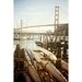 Nautical Photography. Golden Gate Bridge photo. San Francisco. 8x12 photo. Harbor art. canoes. bay. water. boats. ship. Nautical home decor.